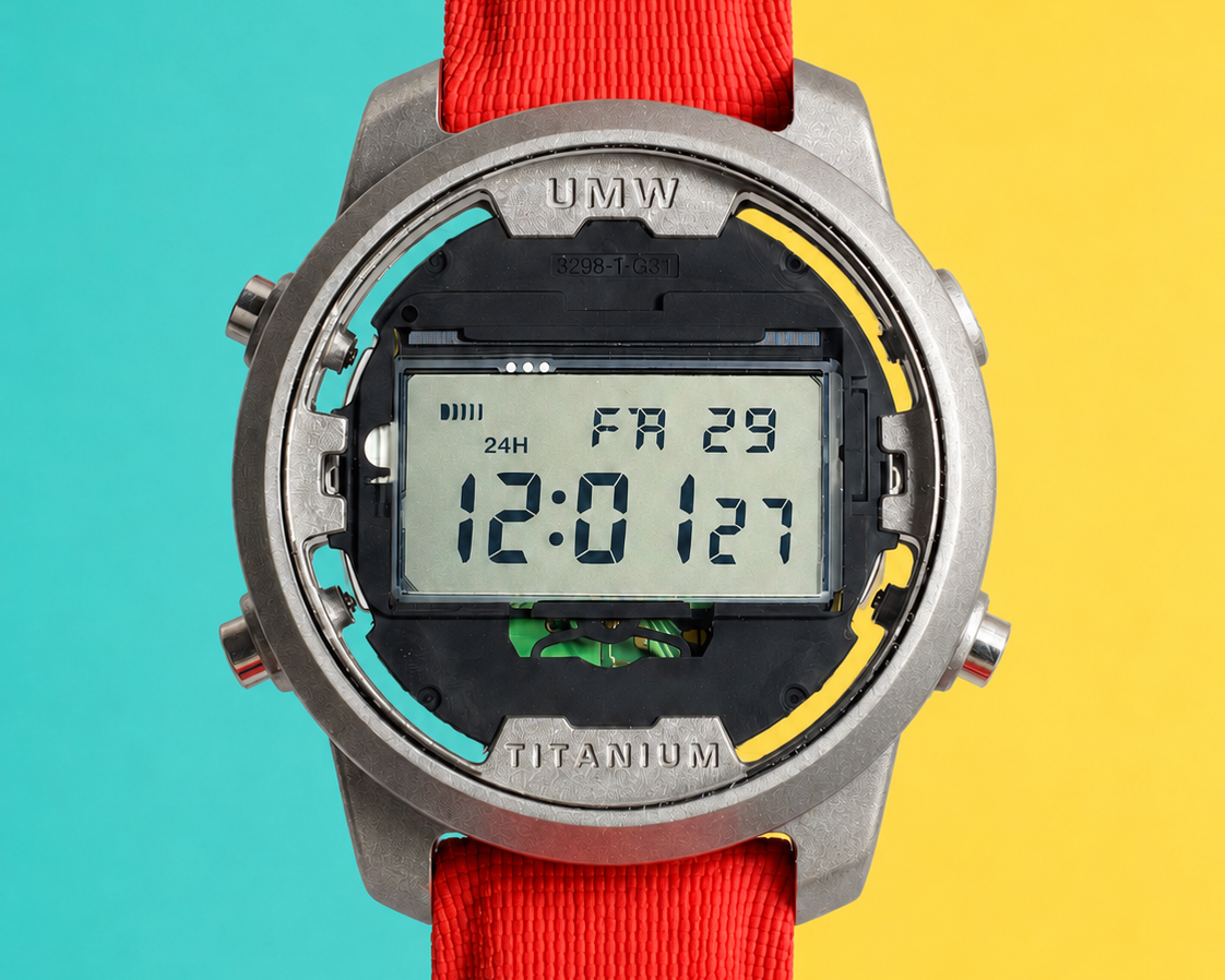 EXPERIMENT titanium digital watch